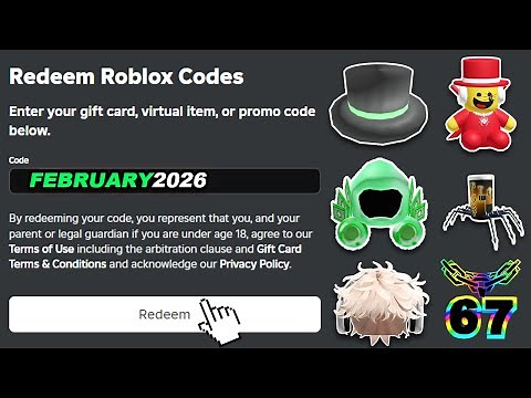 ALL NEW FEBRUARY 2026 Roblox Promo Codes For FREE ROBLOX Items & FREE UGC LIMITEDS 2026 (UPDATED)