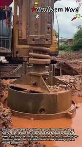 How Massive Drilling Rigs Bore Deep into the Ground #worker #process #rotarydrill #civilengineering