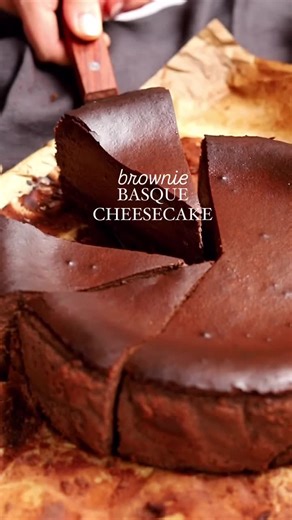 Indulge in Brownie Bottom Chocolate Basque Cheesecake