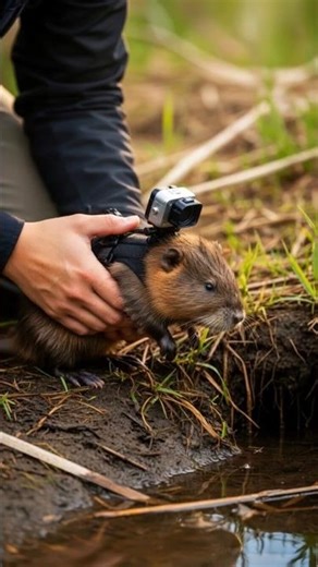 POV Inside a Muskrat Burrow (Micro Camera Footage)