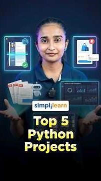 Top 5 Python Projects to Get Hired In 2026 | Python Projects For Resume | #Shorts | #Simplilearn