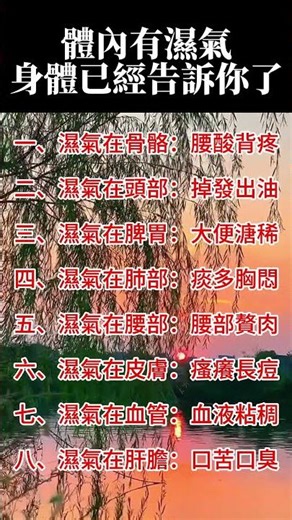 體內有濕氣，身體已經告訴你了#中醫 #健康 #科普 #养生
