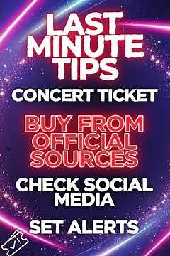Last Minute Concert Ticket Tips That Actually Work