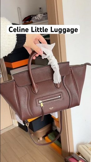 Celine Little Luggage in Grained Calfskin #celine #celinebag #luggage #handbags #luxury #bag