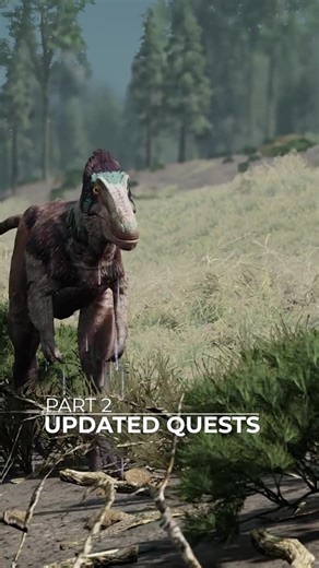 Updated Quests: Part 2. Did you catch the new quests that can in the latest patch? Knock over dead trees to create temporary bridges over rivers and canyons, or hunt deadly critters aggressively claiming territories. Join the fun and quest today! #pathoftitans #dinosaurs #dinosaurgame #game #gaming quests