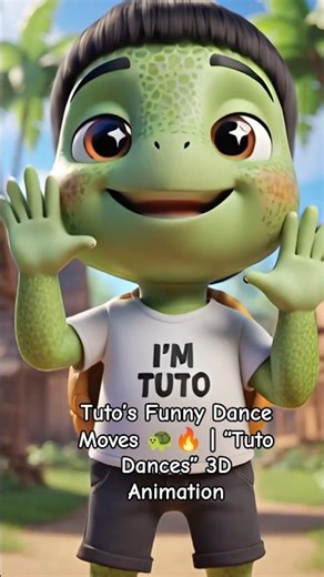 Tuto’s Funny Dance Moves 🐢🔥 | “Tuto Dances” 3D Animation #dance #ai #funny #tuto #dancechallenge