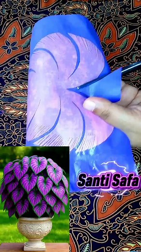 43K views · 812 reactions | Daun keladi cantik, terbuat dari plastik Yuk simak tutorialnya bestie殺 #daunkeladiplastik | Santi Safa | Facebook