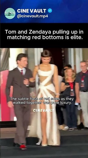 Tom & Zendaya wore MATCHING RED BOTTOMS! 📉😱 | #Shorts