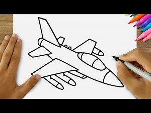 How to Draw a Jet Easy | Step by Step Jet Drawing Tutorial