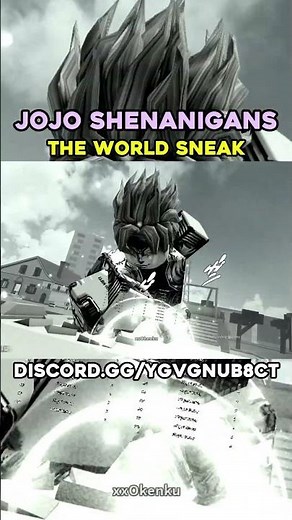 JoJo Shenanigans The World Sneak #anime #roblox
