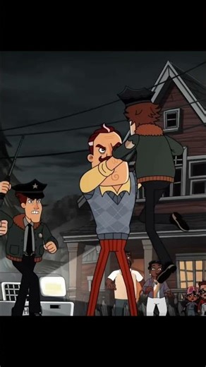 Peterson vs cops ☠️ #helloneighbor #helloneighboranimation #edit