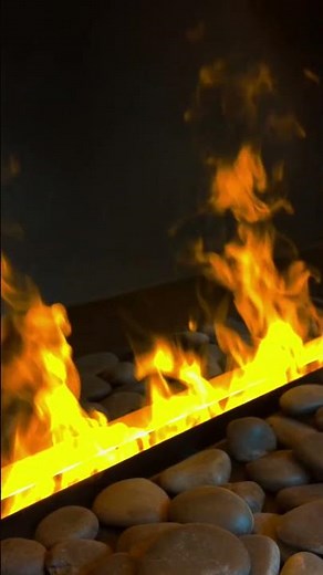 Stunning Water Vapor Fireplace with Custom Plaster Surround