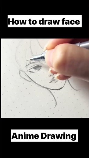 How to draw anime face step by step guide 👀♥️