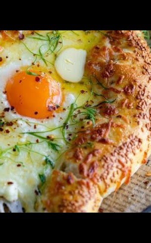 Delicious khachapuri - Georgian cheese bread recipe!