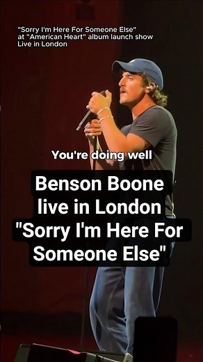 Benson Boone live perform "Sorry I'm Here For Someone Else" in London #bensonboone
