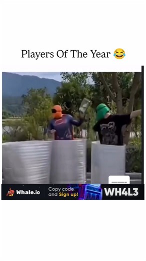 Reelity on Instagram: "The Instagram reel shares a 57-second video of costumed characters, resembling Sesame Street puppets, attempting a chaotic barrel-chair game outdoors, captioned "Players Of The Year " to mock sports award recipients through slapstick fails. , a content creator focused on unfiltered humour, it amassed 465 likes and 78 reposts within two days, reflecting viral appeal amid February's sports season buzz. Viewer reactions emphasise specific gags, like a green-costumed figure lo