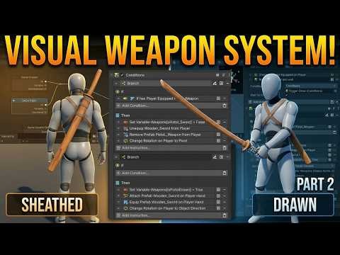 Drawing Weapons Visually Using Inventory | Part 2 - Game Creator 2 Tutorial