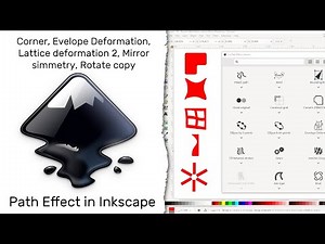 Inkscape - 1/8 PE - Corner, Envelope Def., Lattice deformation 2, Mirror symmetry, Rotate Copy.