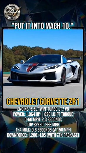 233 MPH: The Fastest Corvette Ever Built! 🇺🇸 #car #supercars #corvette