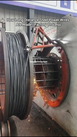 How Long-Distance Steel Power Wires Are Made | Factory Process