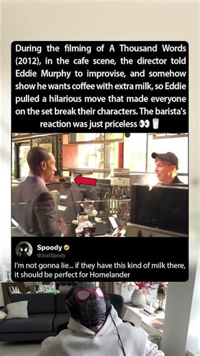 During the filming of A Thousand Words (2012), Eddie Murphy took a coffee