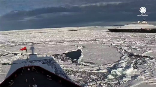 Icebreaker aids stranded cruise ship in Antarctica's Ross Sea