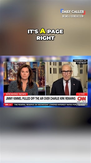 332K views · 12K reactions | Chuck Schumer THROWS FIT on Live TV After Jimmy Kimmel’s Show Gets Pulled  | The Daily Caller | Facebook