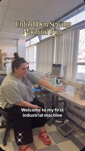 Unfold Den on Instagram: "✨ Meet our sewing machines✨ Today @materialmeg is giving us a tour of most of the machines we have here at Unfold Den. She’s got Jerry and Joni, the Juki industrial sewing machines (straight stitch, for anyone wondering), POS 💩 the Juki industrial serger, and some of our Singer Heavy Duty class machines. The only machines we haven’t named or shown in this reel are our Brother ns80e class machines - if you join us for our next class, maybe you’ll get to name one 😏 We’d