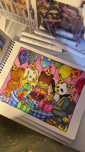 NCT Dream Birthday Party Coloring Tutorial