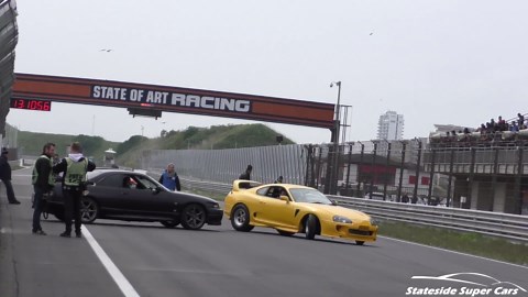 Toyota shooting massive flames during track season