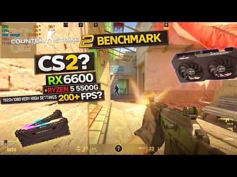 CS2 Benchmark | RX 6600 + Ryzen 5 5500 + 16GB RAM | 1920x1080 Very High Settings