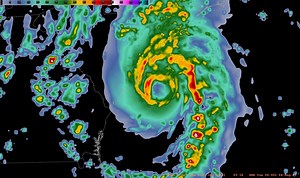 This model is showing the future radar forecast of Isaias which will be making landfall along the southern NC coast overnight. | RaysWeather.Com