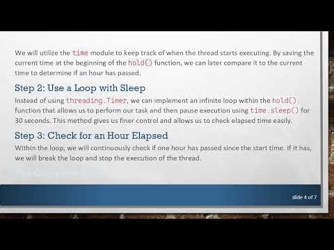 Controlling Thread Execution in Python3
