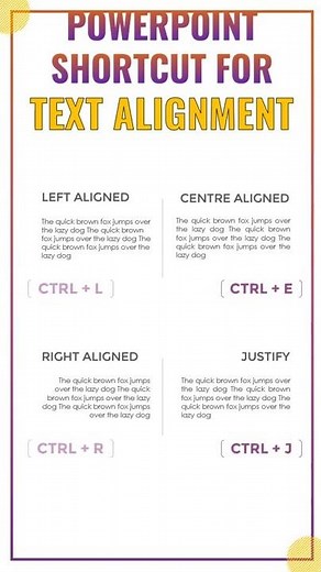 Shortcut to align text in PowerPoint
