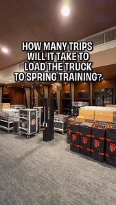 Nobody works harder than an MLB equipment staff on Spring Training truck loading day 📦 | San Francisco Giants