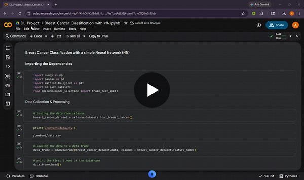 Breast Cancer Classification with Machine Learning at InternPe | Akshad Kolawar posted on the topic | LinkedIn