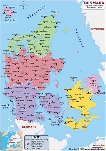 Denmark Map | HD Map of the Denmark