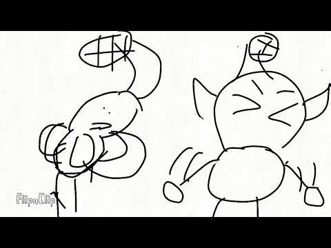 Yellow pikmin tries to stop red pikmin from using his phone!