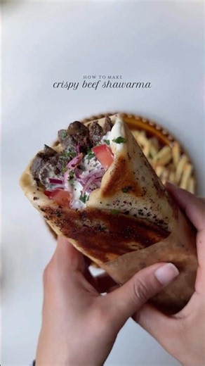 Crispy beef shawarma 🌯
