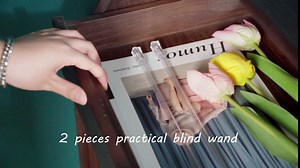 12 Inches Blind Wand Vertical Blinds Replacement Parts Blind Rod with Hook and Grip Clear Plastic Opener Long Window Stick Rod(18 Pieces)