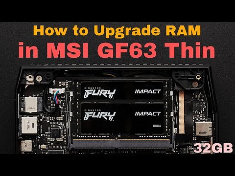 How to upgrade RAM in MSI GF63 THIN | Kingston FURY 32GB