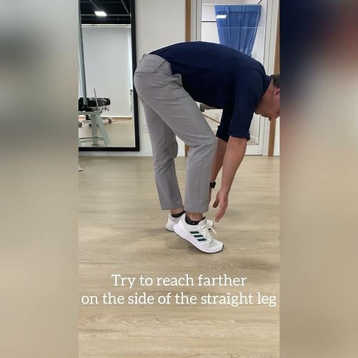 Active calves and hamstrings stretch: elephant walk