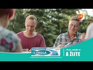 Corega fixační krém TV reklama