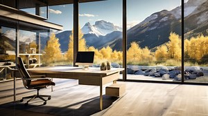 Virtual Home Office Background for Presentations and Work From Home Online Zoom Meetings Inspired by Retreats in Beautiful Scenic Mountains - Etsy Australia