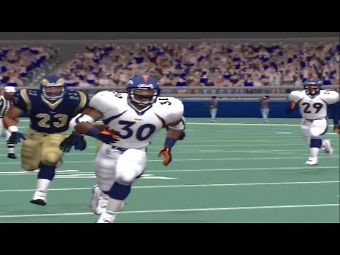 Madden 2001 PS2 Franchise Week 1 Broncos vs Rams