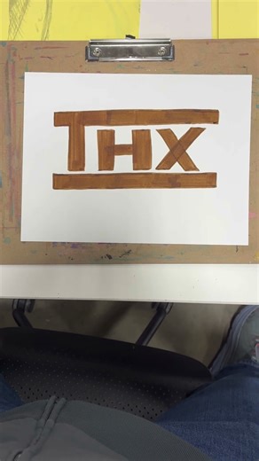 THX Logo with Brown Marker #thxbroadway #thx #art