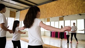 Free stock video - Back view of girls in dance class