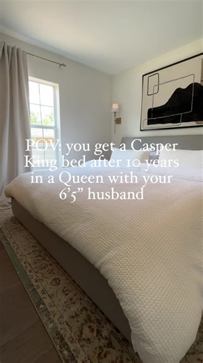We are completely new humans now that we have our @Casper bed. No joke… I am a better person. We got the new Casper Wave Hybrid Snow Mattress, and it has cooling technology, and it is such a game changer! Mattress: Casper King Snow Hybrid Bedframe: Casper Haven Bed Frame in Felted Wool Heather Gray #gifted #kingbed #bedroom #bed