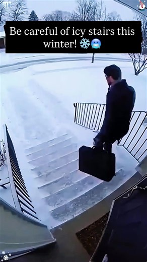 Lee Steinberg Law Firm on Instagram: "Winter warning: Icy stairs can be dangerous ❄️ A single slip can lead to serious injuries like fractures or head trauma. If you’ve taken a hard fall, getting medical care right away is critical. Injured in Michigan? ☎️ Call 1-800-LEE-FREE Follow 👉 @800leefree for more safety tips. #slipandfall #viral #lawyer #injured #personalinjury #injurylaw #dashcam #ringcamera"