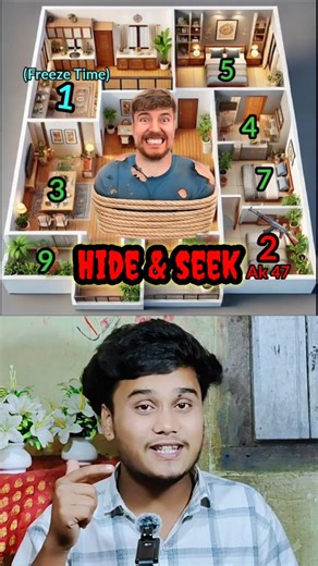 Hide & Seek Survival Challenge 🤫🤯 #shorts